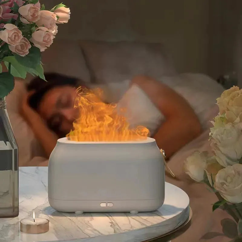 Flame Humidifier 180ml Ultrasonic Fire Aroma Diffuser - Bellarte Enchanté Flame Humidifier 180ml Ultrasonic Fire Aroma Diffuser